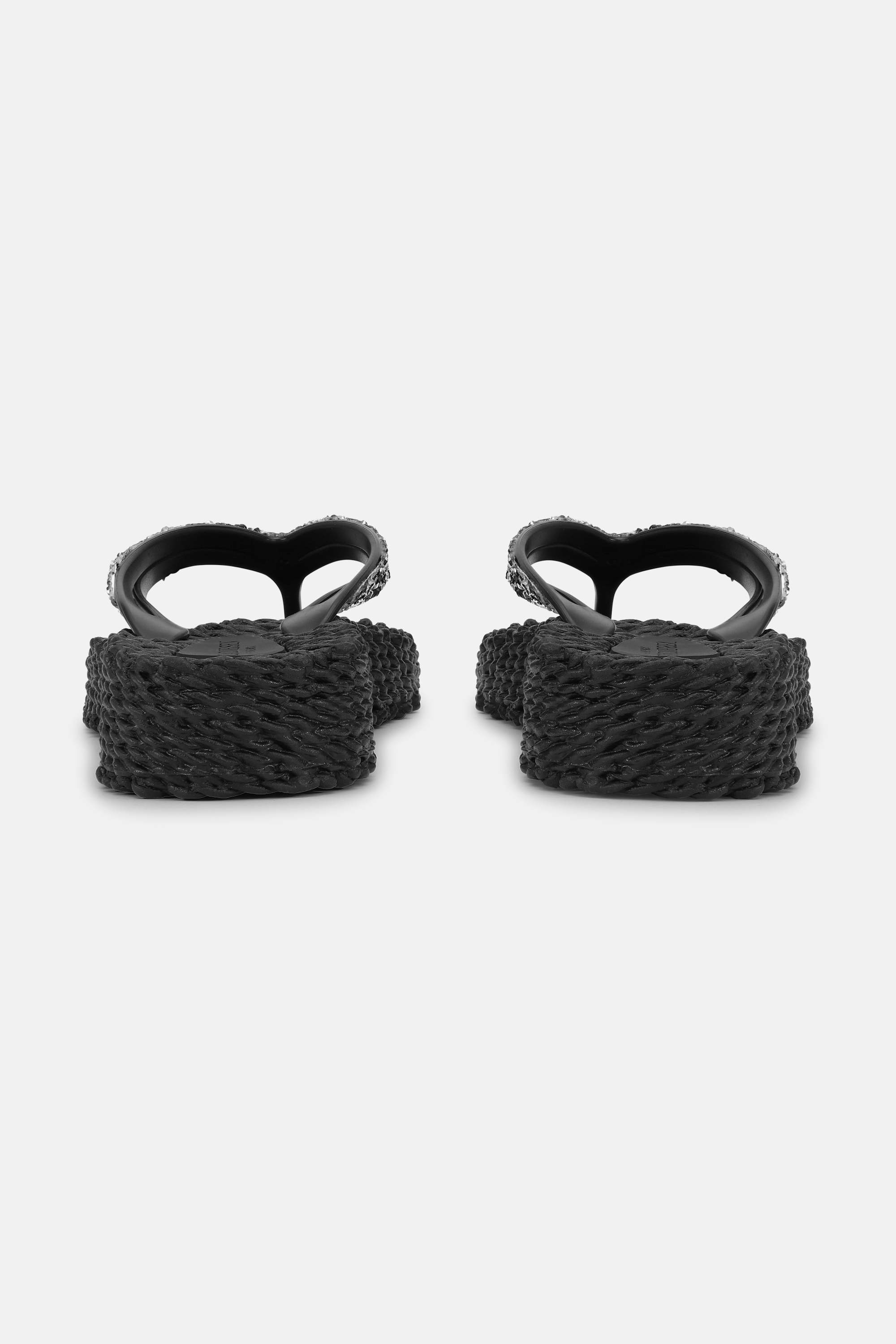 Plateau Flip-Flops Glitzersteine - Black